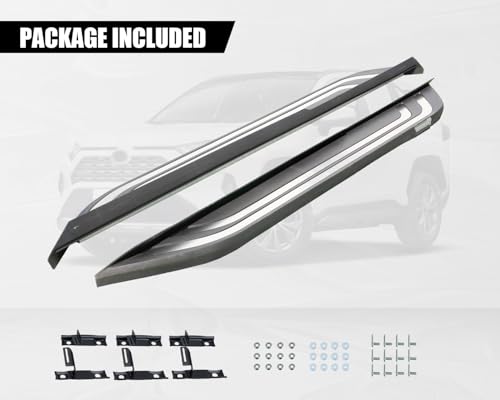 Estribos para Toyota RAV4 2019-2024, 2 piezas negro y plata miniatura 5