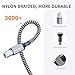 FXAVA 30 Foot USB Printer Cable, Nylon Braided Type A to B 2.0 Cord, Compatible with HP, Canon, Brother, Epson, Scanner and MIDI Keyboard