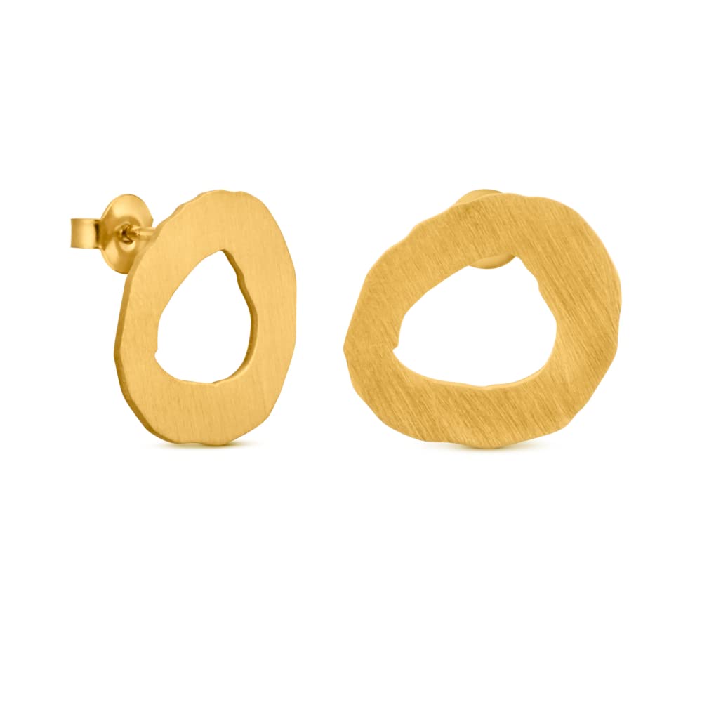 PENDIENTES DORADOS MIRÓ JEWELRY | Diseñado por Joidart | Colección Miró | Metal con baño de oro de 24 K