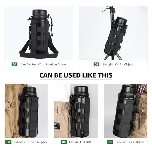 Image of Water Bottle Holder Molle Pouch Carrier,Tactical Water Bottle Pouch,Mesh Water Bag Water Bottle Holder For Bike,Tactical Molle Water Bottle Pouch,Water Bottle Holder Carriers for Walking（Multi Colors）