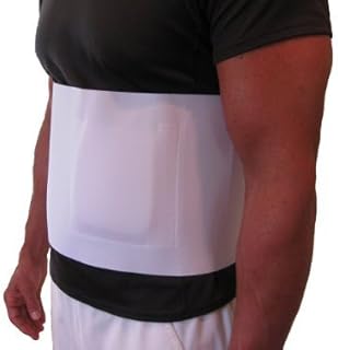 FlexaMed Umbilical Navel Hernia Belt with Compression Pad 10 Inch White - XXXL