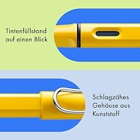 Lamy safari yellow Füller mit polierter Stahlfeder in Strichbreite B – Ansicht 4
