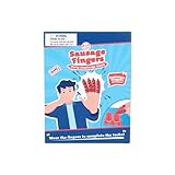 Fizz Creations Sausage Fingers Party Game! Put on Your Rubber Fingers as You Lose Control! Includes 4 Sausage Fingers, 180 Tasks, 6 Plastic Cups, 2 Ping Pong Balls & 1 Dice. Family Games Party Games