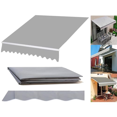 Cubierta de toldo de patio tela resistente de 280g 10x16 pies gris 2