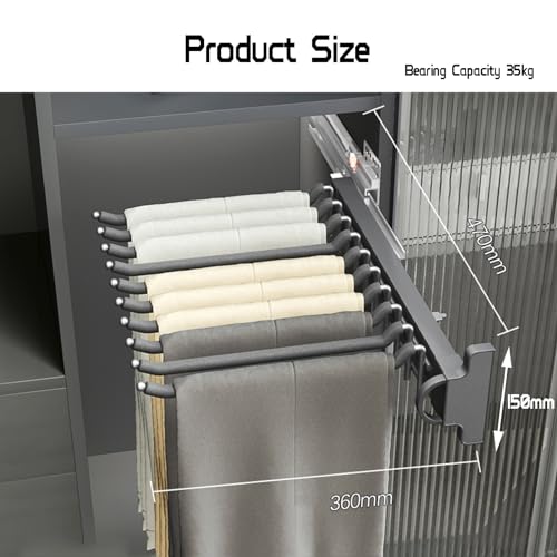 Barre de penderie gain de place et rangement extensible de dressing