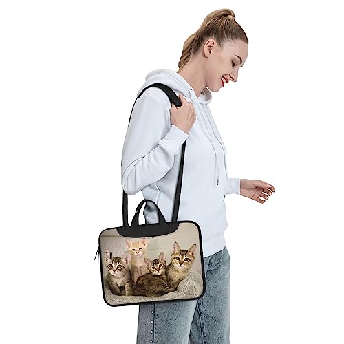 Sac à bandoulière réglable ordinateur portable avec imprimé chats