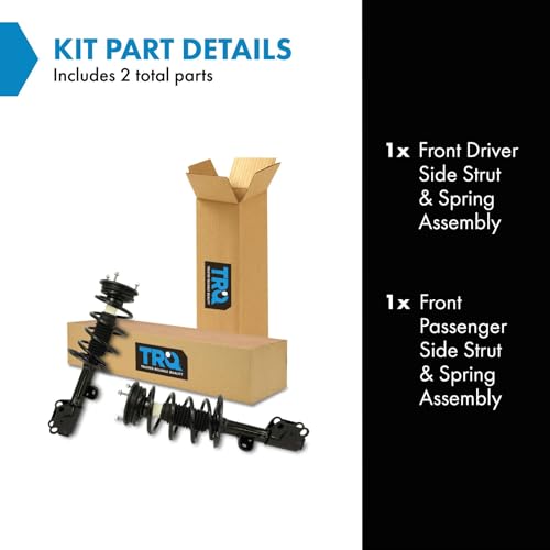 Image of TRQ Front Driver and Passenger Side Strut and Spring Assembly Set | For 13-19 Ford Flex 13-19 Lincoln MKT