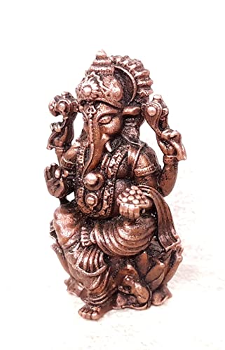 Image of Copper Ganesh Idol 2.0 in | Patina Antique Finish | 115g
