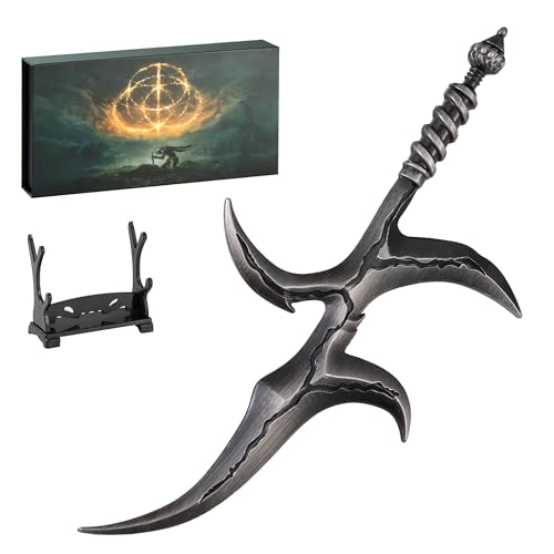 JHCPKS Elden Rings Black Blade,7.09 Inch Metal Craft Equal Scale Reduced Model, Best Choice of Collection Lovers, Exquisite Ornament for Computer Desk, Good Gift for Him/Her