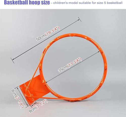 Panier de basket-ball extérieur avec 2 sangles réglables et filet en nylon - 5