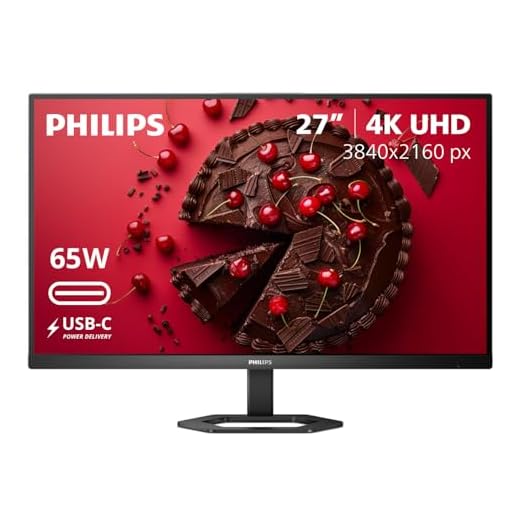 Philips 27E1N5900R 27inch 4K UHD (3840 x 2160) IPS Monitor, HDR 400, VESA, HDMI x1, VGA x1, USB-C x1, Adaptive Sync, 4 Year Advance Replacement Warranty