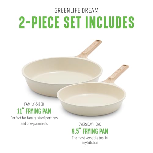 image for GreenLife Arte 2 Piece Frying Pan Set, Ceramic Nonstick 9.5