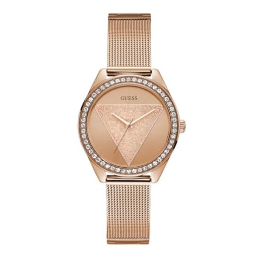 Guess Reloj Analógico para Mujer de Cuarzo con Correa en Acero Inoxidable W1142L4