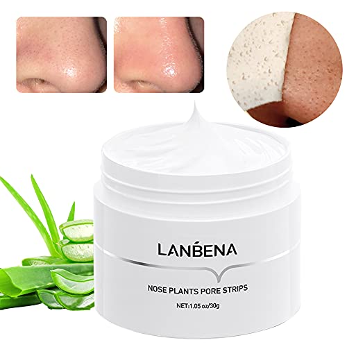 Blackhead Peel Off Mask,LANBENA Blackhead Remover Strips,Deep Exfoliating Blackhead Mask,Facial Pore Cleanser Purifying Face Mask Nose&Acne Strips ,for Women and Men, for All Skin Types, (1.05 Ounce)