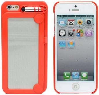 Creative Writing Drawing Doodle Scribble Board Pad Case Cover for iPhone 5 6th Red