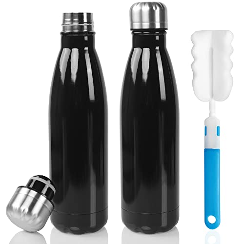 Image of Sfee Insulated Water Bottle, 17 oz Stainless Steel Water Bottles, Double Wall Vacuum Reusable Water Bottles Leak Proof BPA-FREE Sports Bottle Cup Keep Hot&Cold for Running Gym Workout Cycling Kids