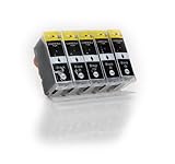 Lieferumfang: 5x schwarz XL Druckerpatronen zu Canon PGI-5BK