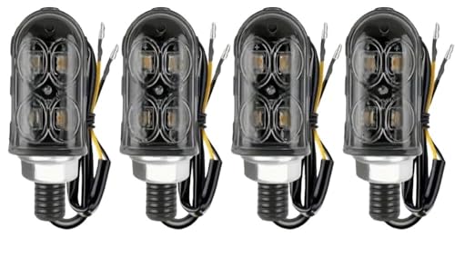 Luz trasera intermitente de moto con cuatro señales de giro ámbar de alta visibilidad