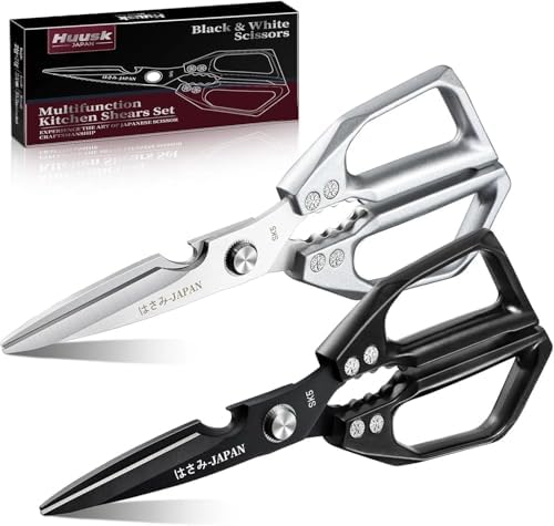 Huusk Kitchen Shears Set, Heavy Duty Poultry Shears, Japanese Kit...