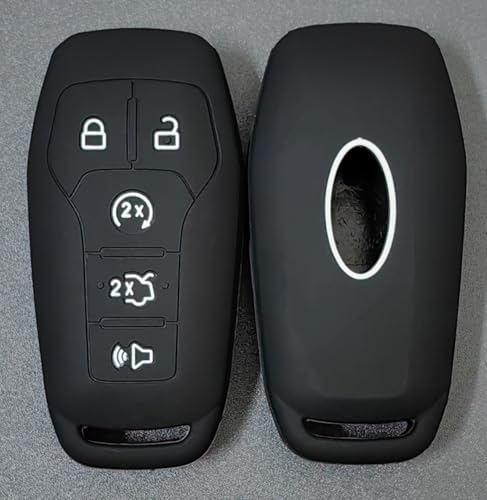 Coque de clé silicone souple antichoc pour télécommande Ford Mustang - 2