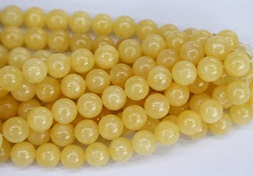 Perles en jade miel jaune naturel 4mm haut de gamme pour l'artisanat d'art LKBEADS 03463
