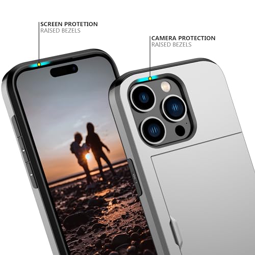 Coque iPhone 15 Pro fente carte cachée protection antichoc double couche
