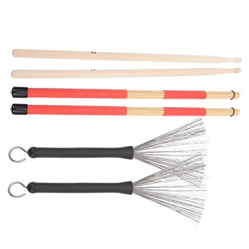 Kit de baquetas y cepillos para batería con funda miniatura 1