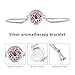 YWLI Essential Oil Diffuser Bracelet Aromatherapy Locket Adjustable Stainless Steel Lotus Bracelet with 10 Pcs Refill Pads for Women Girls