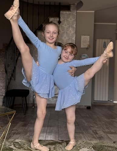 Image of Arshiner Kids Girls Classic Long Sleeve Leotard Dance Ballet Dress