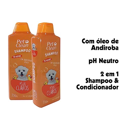 Shampoo 2 em 1 Pelos Claros, Pet Clean