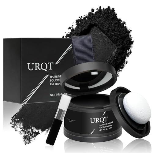 Magic Hairline Shadow - Instantly Thicken Thinning Hair, Water & Sweat Resistant Hairline Powder Mascara for Women and Men (# Black)