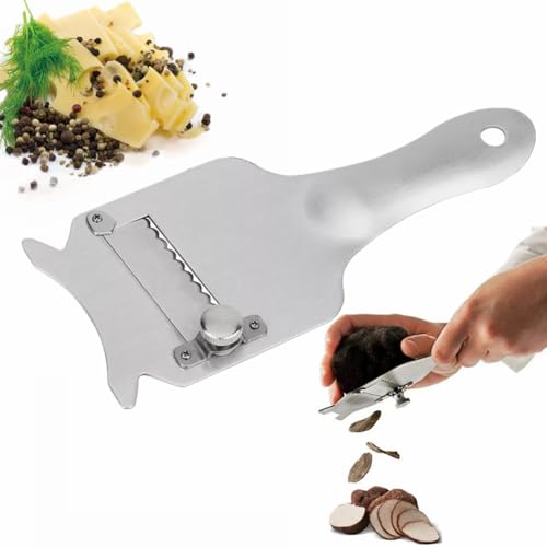 Trüffelhobel, Verstellbarer Edelstahlhobel Käsehobel, Multifunktionaler Gemüsehobel, für Trüffel, feine Pilze, Parmesan/Radieschen, Hauchdünne...