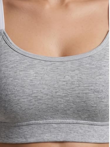 Image of Women Cotton Sports Bra with Removable Pads | Adjustable Straps | Non-Wired Padded Everyday Bra | Comfortable Yoga, Gym, Bra (Size 28 to 34)