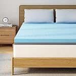 Maxzzz Pleine Mattress Topper,3 Inch Memory Mousse de design ventilée Queen Mattress Topper, gel de refroidissement infusé Swirl Mousse Pad pour le soulagement de la pression de la douleur au dos, certifié CertiPUR-US