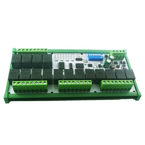 Module de relais RS485 12V rail DIN à retard et interlock