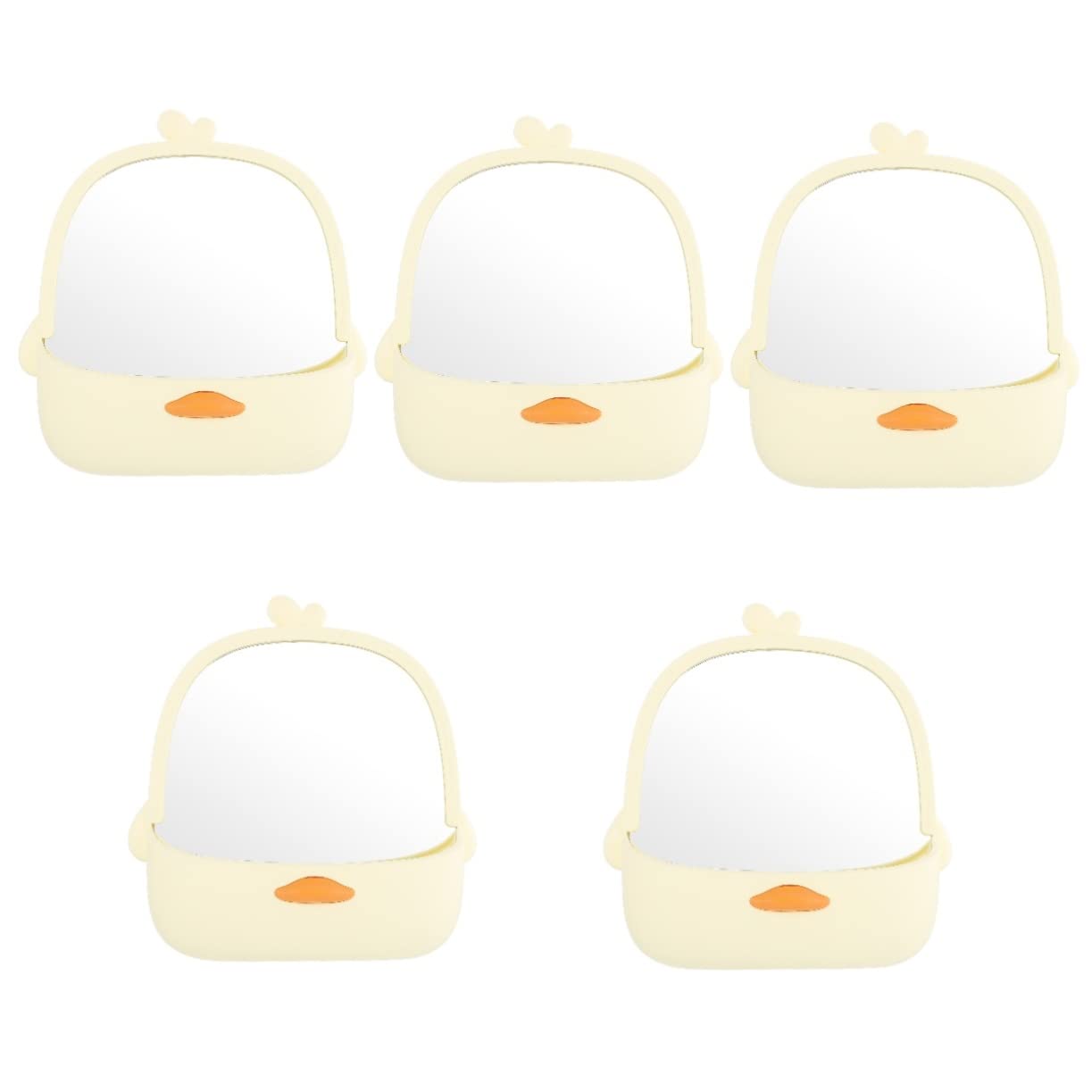 Beaupretty Simple for Makeup Room with Practical Bedroom Hanging Portable Vanity Tabletop Women Mirror Creative Beauty Yellow Wall Lights Travel Cosmetic Case Storage Household Living 5pcs