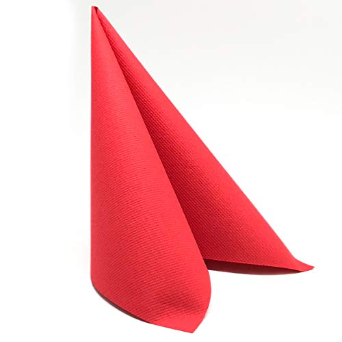 LA PAJARITA | 50 Servilletas ROJAS para NAVIDAD y para cualquier evento | 40x40 cm Servilletas Airlaid parecidas a la tela
