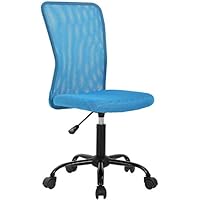 Home Office Desk Chair Mesh Task Chair Ergonomic Computer Chairs with Lumbar Support Armless Swivel Rolling Chair Mid Back Height Adjustable Office Chair for Adults, No Armrest