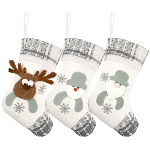 Maxmoc Nikolausstrumpf, 3 Stück Weihnachtsstrumpf, Personalisiert...