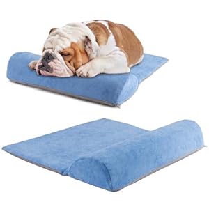 Dog Pillow for Dogs & Cats – Dog Calming Pillow with High-Density Foam, All-in-One Travel Bed Pillow, Cozy Dog Bolster Neck Pillow for Anxiety Relief | Machine Washable Cover
