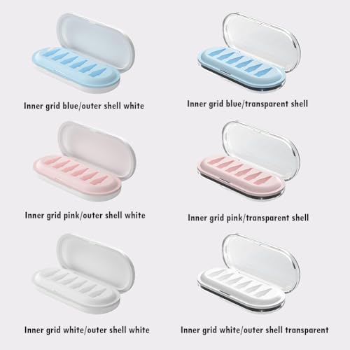 Image of SIXFU Portable Storage Box Case for Apple Pencil Tips, Apple Pencil Pro / 2nd Generation / 1st Generation /USB-C Tips Case.(6 Tip Slot,White+White)