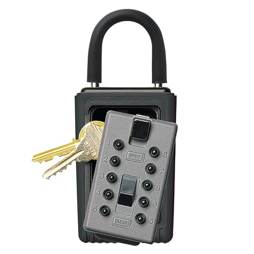 Kidde AccessPoint 001406 KeySafe 3-Key Portable Push Button Key Safe Box, Black