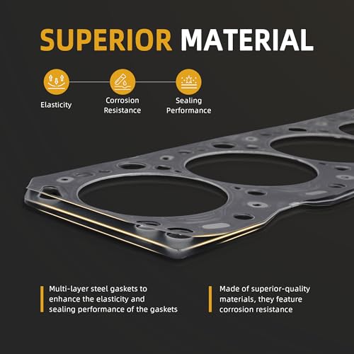 Image of Head Gasket Set with Bolts,3.6L Pentastar, 12-20 for Dodge Charger, 11-20 for Grand Caravan / /Journey /Durango, 11-18 for Jeep Wrangler /Grand Cherokee,11-17 for Chrysler 200 /300,HS26541PT(90PCS)