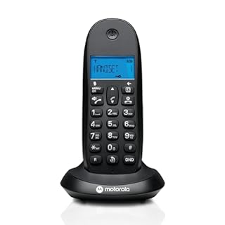 Motorola C1001CB+ - Telefono Cordless Digitale DECT - Modalità Blocco Chiamate, ID Chiamante, Vivavoce, Rubrica da 50 Numeri, Schermo Retroilluminato - Nero