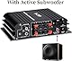 Etlephe 4.1 Kanal 1600W Mini Verstärker,Bluetooth 5.0 Verstärker 50Wx4 + aktiver Subwoofer, Hi-Fi Integrierter Lautsprecherverstärker Home Audio Empfangssystem,für Zuhause oder Ihr Auto