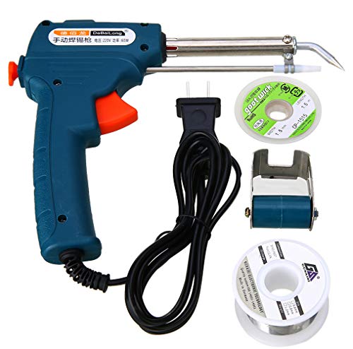 Image of DIY Crafts 220V 60W Automatic Send Tin Electric Soldering Iron Wedling Gun Rework Station Complete Kit Extra Pcs As Choice. (Design No # 2, Pack of 1 Set)