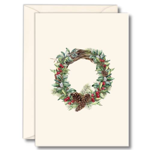 Image of Earth Sky + Water - Winter Wreath Notecard Set - 8 Blank Cards with Envelopes