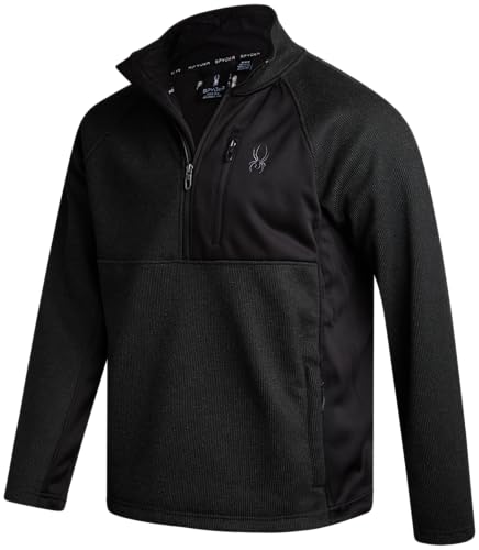 Spyder Mens Quarter Zip Pullover Sweatshirt - Classic Fleece 1/4 Zip Pullover Mens Golf Shirts for Workout Hiking Running4
