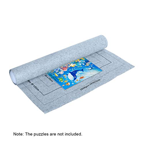 Quebra-cabeça de enrolar tapete de feltro de armazenamento protetor de quebra-cabeça com tubo infláv