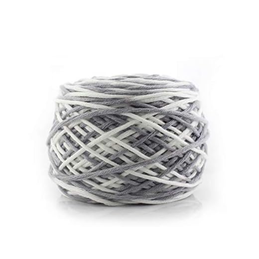 Aoligei Super Chunky 200 g x 2, virkat garn akryl, ull med färgtoning för stickning och virkning, super chunky, garn blandade färger blandade ljusgrå